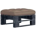 vidaXL Tuinhocker pallet zwart geïmpregneerd grenenhout, Verzenden, Nieuw