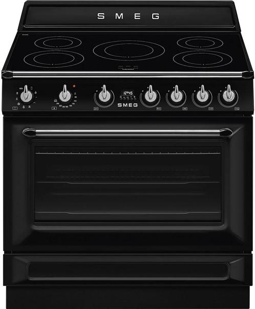Smeg TR90IMBL fornuis inductie, Witgoed en Apparatuur, Fornuizen, 60 cm of meer, Vrijstaand, 5 kookzones of meer, Energieklasse A of zuiniger