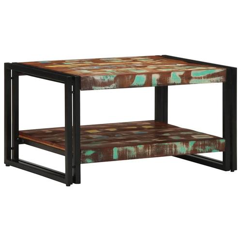vidaXL Salontafel 70x50x38 cm massief gerecycled hout, Huis en Inrichting, Tafels | Salontafels, 50 tot 100 cm, Nieuw, Overige houtsoorten