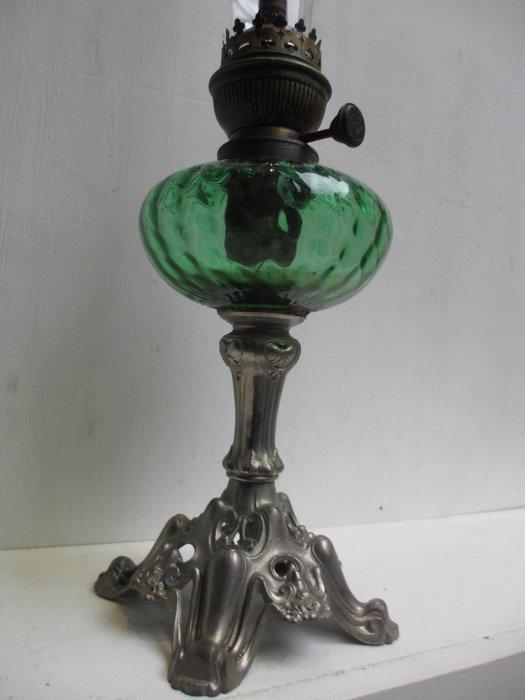 Olielamp - Legering - Gladiator olielamp groen, Antiek en Kunst, Curiosa en Brocante