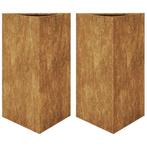 Plantenbakken Weervast - Retourdeal - Roest look, Tuin en Terras, Minder dan 60 cm, Nieuw, Ophalen of Verzenden, Metaal