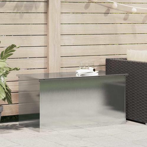 vidaXL Buitenopslagdoos Zilver 100 x 50.5 x 50 cm Roestvrij, Huis en Inrichting, Woonaccessoires | Kisten, Nieuw, Verzenden