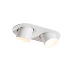 Afgeronde inbouwspot wit GU10 35mm kantelbaar 2-lichts -, Nieuw, Metaal of Aluminium, Modern