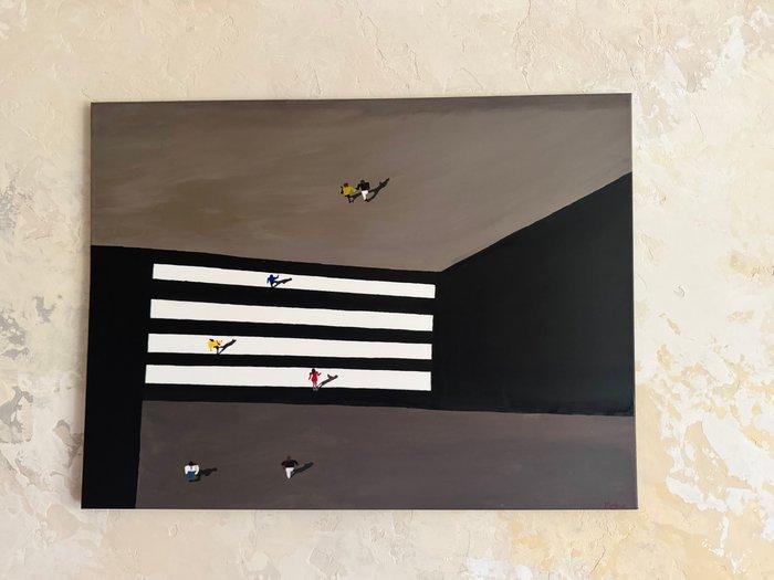 Melisa Henter - The Crossing – Acrylic on Canvas – My First, Antiek en Kunst, Kunst | Schilderijen | Modern