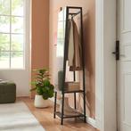 Garderobespiegel Klilbojle met kledingrek 160x40x35 cm zwart, Huis en Inrichting, Kasten | Kledingkasten, Verzenden, Nieuw