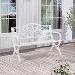 Tuinbank Utav 127x53x79 cm wit casa.pro, Tuin en Terras, Tuinbanken, Verzenden, Nieuw
