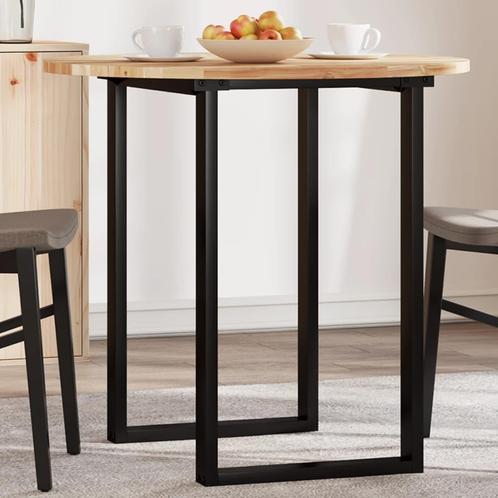 vidaXL Tafelblad rond Ø 80x2 cm massief acaciahout, Huis en Inrichting, Tafels | Eettafels, Nieuw, Verzenden