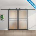Dubbele stalen Schuifdeuren 6 Vlaks Maatwerk Luxe design Mat, Doe-het-zelf en Verbouw, Kozijnen en Schuifpuien, Nieuw, Metaal