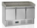 RVS Pizzawerkbank | Marmer blad | 137 x 70 x 100 cm, Verzenden, Nieuw in verpakking