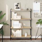vidaXL Boekenkast 4-laags 80x30x120 cm bewerkt hout sonoma, Verzenden, Nieuw, Overige houtsoorten