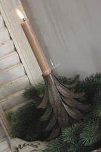 IJzeren kerstboom kandelaar dinerkaars Brown 20 cm, Huis en Inrichting, Woonaccessoires | Kandelaars en Kaarsen, Ophalen of Verzenden