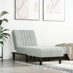 vidaXL Chaise longue fluweel lichtgrijs, Verzenden, Nieuw