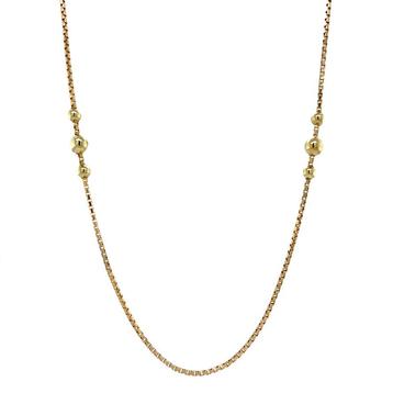 Gouden vintage venetiaan collier met bolletjes 14 krt beschikbaar voor biedingen
