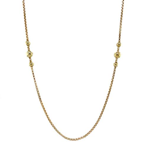 Gouden vintage venetiaan collier met bolletjes 14 krt, Sieraden, Tassen en Uiterlijk, Kettingen, Nieuw, Ophalen of Verzenden