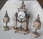 Klok en garnituur set (3) - Antiek - Verguld brons -, Antiek en Kunst, Antiek | Klokken