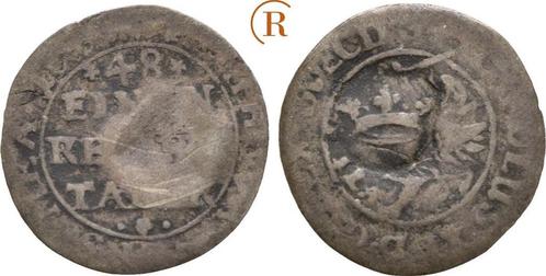1/48 taler, daalder Stettin mit Gegenstempel Krone 1691 P..., Postzegels en Munten, Munten | Europa | Niet-Euromunten, Verzenden