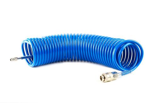 Spiraal luchtslang - 8 bar - 5mm - 10 meter - EURO aansluiti, Doe-het-zelf en Verbouw, Gereedschap | Handgereedschap, Nieuw, Ophalen of Verzenden
