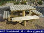 Tuin en park meubelen Hout Staal Hout combinatie kunststof, Nieuw, Tuinset, 6 zitplaatsen, Kunststof