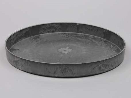 Onderbord Dienblad Rond Basic Grey 27 cm, Huis en Inrichting, Woonaccessoires | Kunstplanten en Kunstbloemen, Nieuw, Ophalen of Verzenden