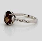Ring - 18 karaat Witgoud Quartz - Diamant, Sieraden, Tassen en Uiterlijk, Ringen, Nieuw