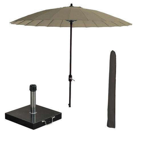 Garden Impressions Manilla stokparasol Ø250 cm - taupe incl, Tuin en Terras, Partytenten, Verzenden