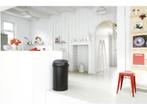 Brabantia Touch Bin Prullenbak - 60 liter - Matt Black, Verzenden, Zo goed als nieuw