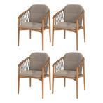 Nora dining tuinstoel teak bouclé 4 Seasons Outdoor set van, Tuin en Terras, Tuinstoelen, Ophalen of Verzenden, Nieuw