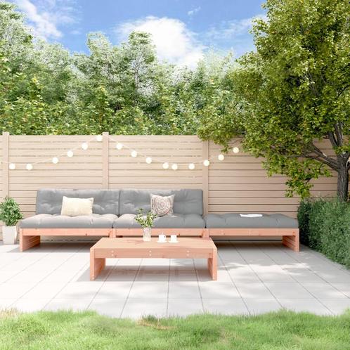 vidaXL 4-delige Loungeset met kussens massief douglashout, Tuin en Terras, Tuinsets en Loungesets, Loungeset, Nieuw, 4 zitplaatsen