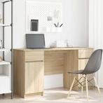 vidaXL Bureau met lade Sonoma eiken 140 x 49 x 76 cm Bewerkt, Huis en Inrichting, Bureaus, Verzenden, Nieuw