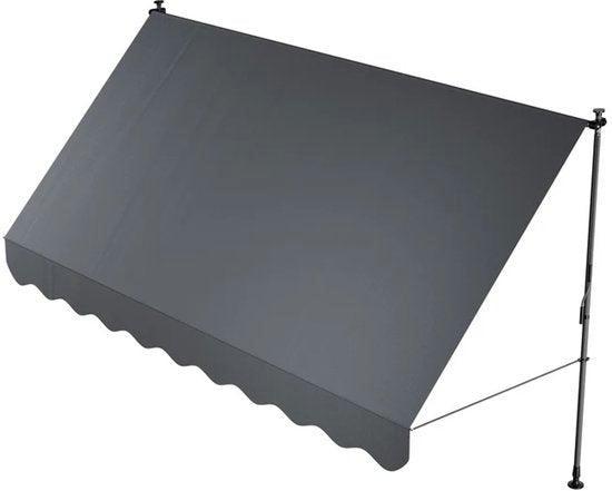 2dekans | Klemluifel Kapstadt - 350x120 cm - Grijs, Tuin en Terras, Zonneschermen, Zo goed als nieuw, Ophalen of Verzenden