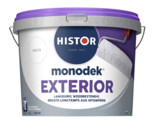 Histor Monodek Exterior - ZWART - 1 liter (Muurverf latex), Doe-het-zelf en Verbouw, Verf, Beits en Lak, Verf, Zwart, Nieuw, Minder dan 5 liter