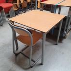 Set 5x Ahrend schooltafels met 5 stoelen - 80x80 cm, Nieuw, Ophalen of Verzenden