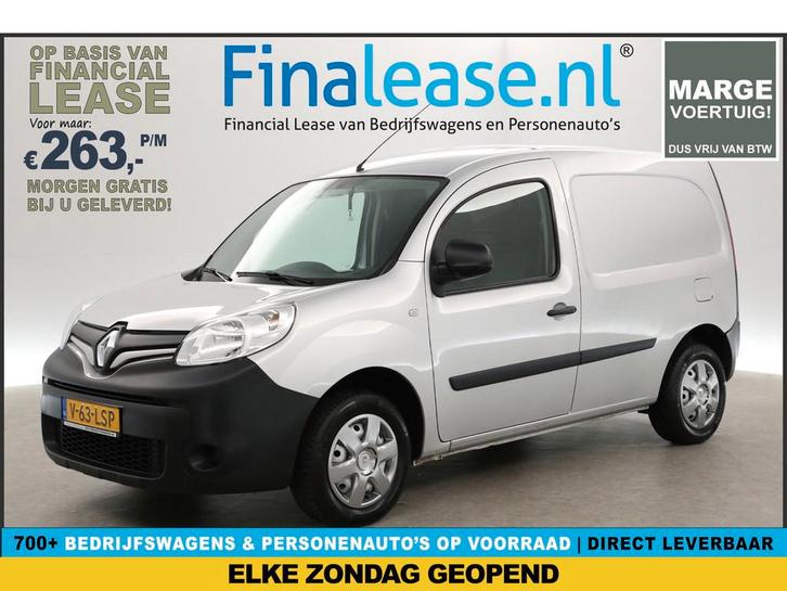 Renault Kangoo 1.5 dCi MARGE Airco Cruise Trekhaak, Auto's, Bestelauto's, Lease, Handgeschakeld, Diesel, Renault, Zilver of Grijs