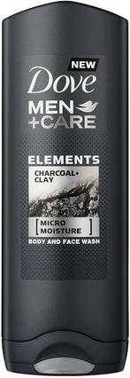 DOVE MEN+CARE ELEMENTS CHARCOAL+CLAY BODY AND FACE WASH DO.., Verzenden, Nieuw