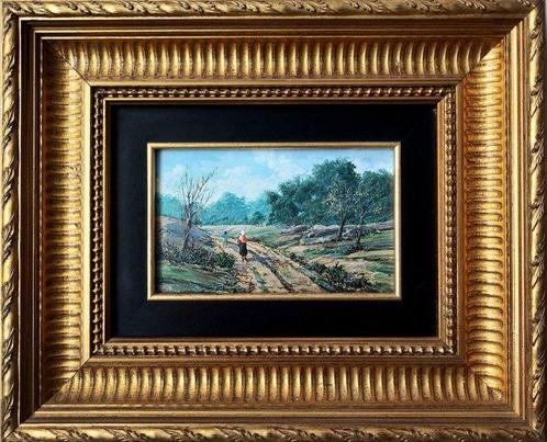 École de Valence (XX) - Chemin sous les arbres, Antiek en Kunst, Kunst | Schilderijen | Klassiek