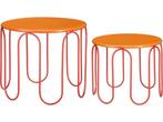Mica Decorations Dione Bijzettafel - Set van 2 - H40 x Ø46, Verzenden, Nieuw