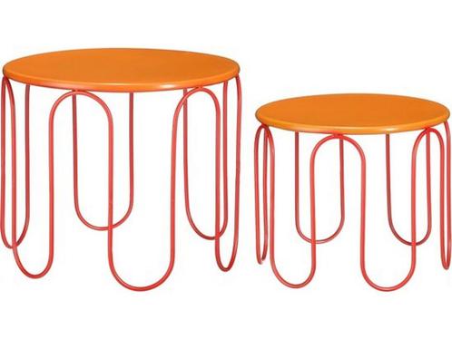 Mica Decorations Dione Bijzettafel - Set van 2 - H40 x Ø46, Huis en Inrichting, Woonaccessoires | Overige, Nieuw, Verzenden