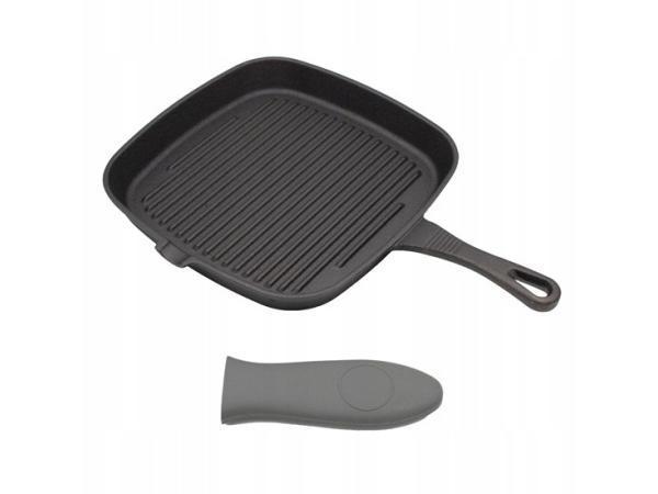 Veiling - Brunbeste Gietijzeren Grillpan - Vierkant -24x24CM, Huis en Inrichting, Keuken | Potten en Pannen, Nieuw