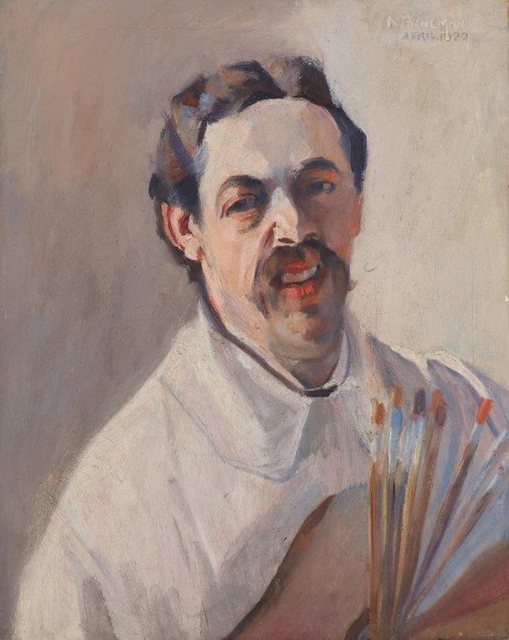 Nicolaas Pieneman (1880-1938) - Zelfportret, Antiek en Kunst, Kunst | Schilderijen | Klassiek