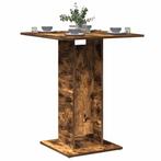 vidaXL Bistrotafel 60x60x75 cm bewerkt hout gerookt, Huis en Inrichting, Tafels | Eettafels, Verzenden, Nieuw
