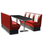 Classic Diner Retro Bel Air Set 2 x Bank 150 cm en tafel, Gebruikt, Ophalen