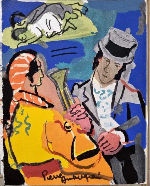 Pierre Ambrogiani (1907-1985) - Camp de bohémiens, Antiek en Kunst, Kunst | Schilderijen | Klassiek