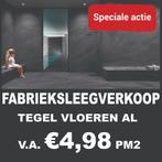 FABRIEKSLEEGVERKOOP! Donkere vloertegels v.a. 4,98 pm2!, Nieuw, Grijs, Overige typen, 75 m² of meer