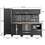Gereedschapskasten set wandlengte 264 cm. tweedeurs lage, Ophalen of Verzenden, Nieuw