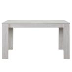 [en.casa] Eettafel Nora 140x90x77 cm eikenkleurig wit, Huis en Inrichting, Tafels | Eettafels, Verzenden, Nieuw