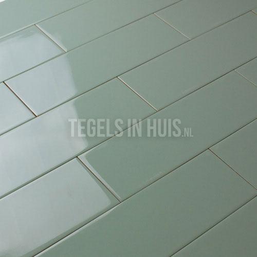 Wandtegel 10thirty 10x30 cm oud grijs groen glans, Doe-het-zelf en Verbouw, Tegels, Wandtegels, Nieuw, 10 m² of meer, Keramiek