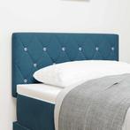 vidaXL Fluwelen Hoofdbord Geruit Donkerblauw 80 cm Fluweel, Verzenden, Nieuw, Blauw, Stof