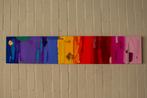 Abstract Regenboog Schilderij – &quot;Kleurenstroom&quot;, Ophalen of Verzenden