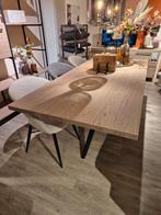 Mascaro eettafel 220x100cm melamine misty oak - Pronto Wonen, Huis en Inrichting, Tafels | Eettafels, Nieuw, 150 tot 200 cm, Modern
