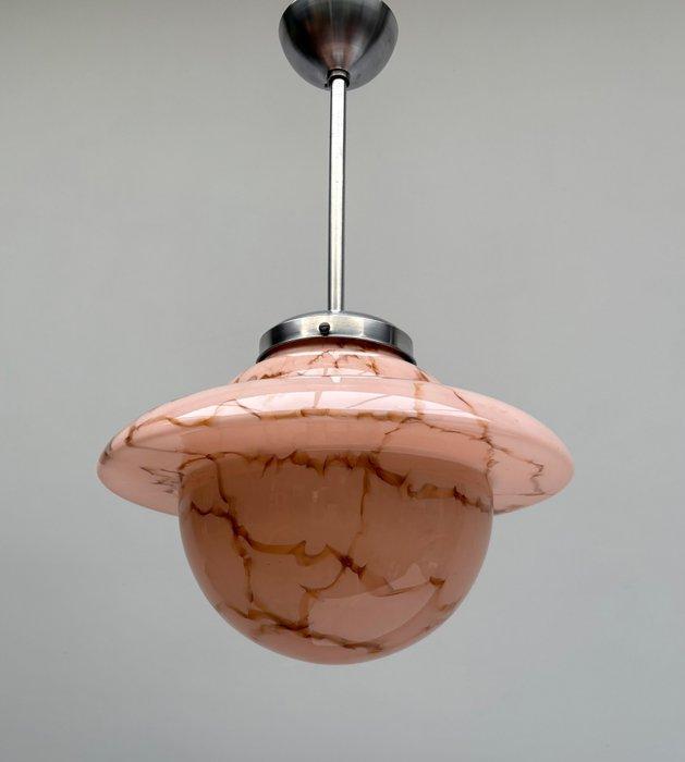 Plafondlamp - Glas, Aluminium, Antiek en Kunst, Curiosa en Brocante